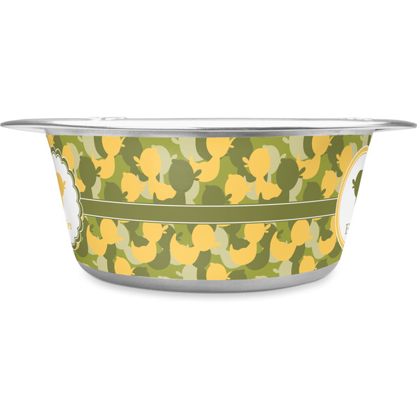 Custom Rubber Duckie Camo Stainless Steel Dog Bowl - Medium (Personalized)