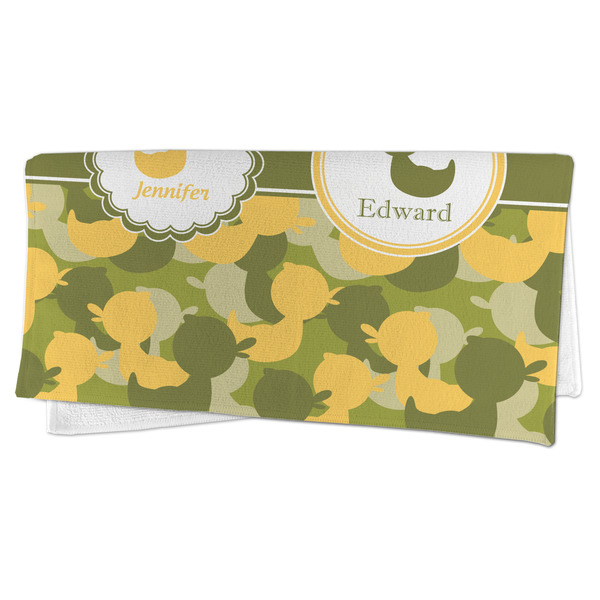 Rubber Duckie Camo Microfiber Dish Rag - FOLDED (half)