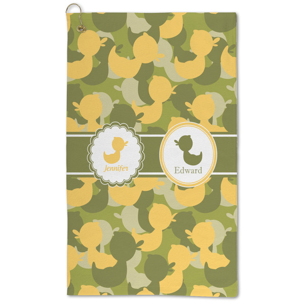 Custom Rubber Duckie Camo Microfiber Golf Towel (Personalized)