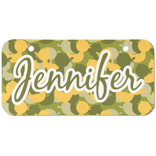 Custom Rubber Duckie Camo Mini/Bicycle License Plate (2 Holes) (Personalized)