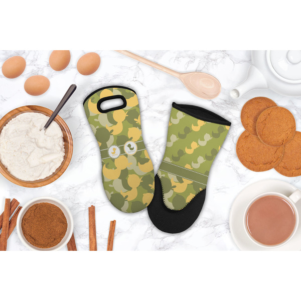 Rubber Duckie Camo Neoprene Oven Mitt - Lifestyle Image