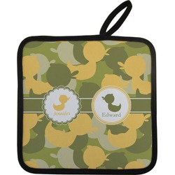 Rubber Duckie Camo Pot Holder w/ Multiple Names