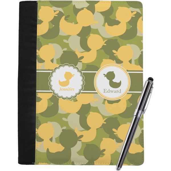 Custom Rubber Duckie Camo Notebook Padfolio - Large w/ Multiple Names