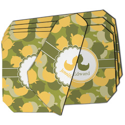 Rubber Duckie Camo Dining Table Mat - Octagon - Set of 4 (Double-SIded) w/ Multiple Names