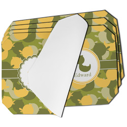 Rubber Duckie Camo Dining Table Mat - Octagon - Set of 4 (Single-Sided) w/ Multiple Names