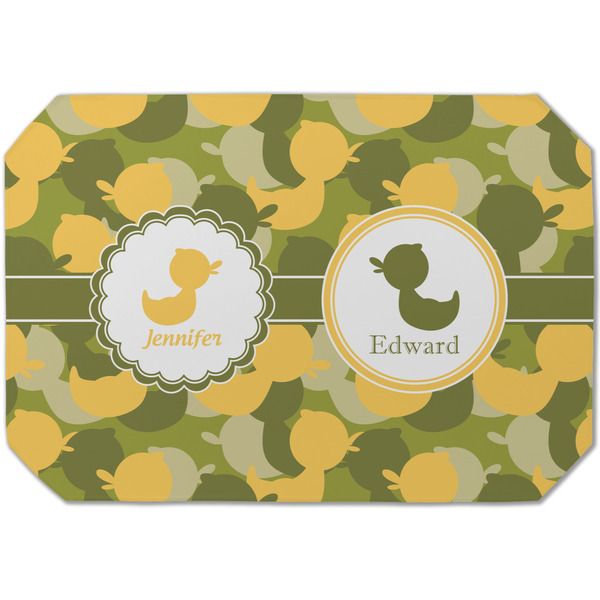 Custom Rubber Duckie Camo Dining Table Mat - Octagon (Single-Sided) w/ Multiple Names