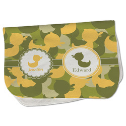 Rubber Duckie Camo Burp Cloth - Fleece w/ Multiple Names