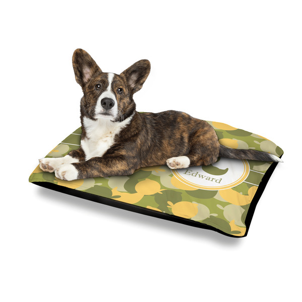 Rubber Duckie Camo Outdoor Dog Beds - Medium - IN CONTEXT