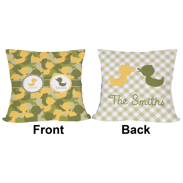 Rubber Duckie Camo Outdoor Pillow - 16x16