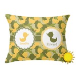 Rubber Duckie Camo Outdoor Throw Pillow (Rectangular) (Personalized)