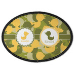 Rubber Duckie Camo Iron On Oval Patch w/ Multiple Names
