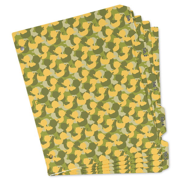 Custom Rubber Duckie Camo Binder Tab Divider - Set of 5 (Personalized)