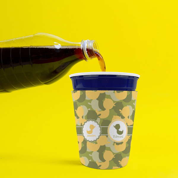Rubber Duckie Camo Party Cup Sleeves - without bottom - Lifestyle
