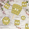 Rubber Duckie Camo Party Supplies Combination Image - All items - Plates, Coasters, Fans