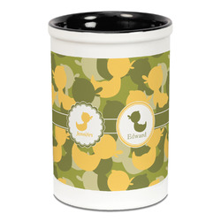 Rubber Duckie Camo Ceramic Pencil Holders - Black