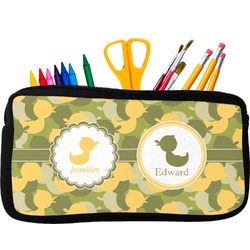 Rubber Duckie Camo Neoprene Pencil Case - Small w/ Multiple Names