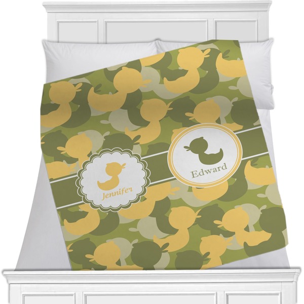 Custom Rubber Duckie Camo Minky Blanket (Personalized)