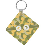 Rubber Duckie Camo Diamond Plastic Keychain w/ Multiple Names