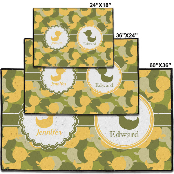 Rubber Duckie Camo Personalized Door Mat - Group Parent IMF
