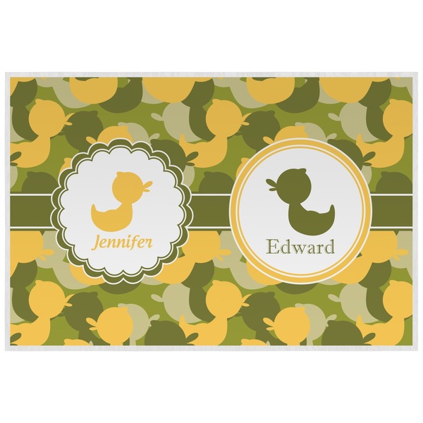 Custom Rubber Duckie Camo Laminated Placemat w/ Multiple Names