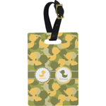 Rubber Duckie Camo Plastic Luggage Tag - Rectangular w/ Multiple Names