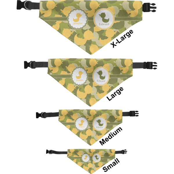 Rubber Duckie Camo Pet Bandana Sizes