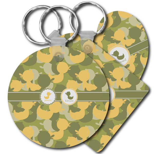 Custom Rubber Duckie Camo Plastic Keychain (Personalized)