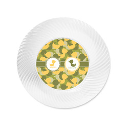 Rubber Duckie Camo Plastic Party Appetizer & Dessert Plates - 6" (Personalized)