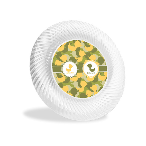 Custom Rubber Duckie Camo Plastic Party Appetizer & Dessert Plates - 6" (Personalized)