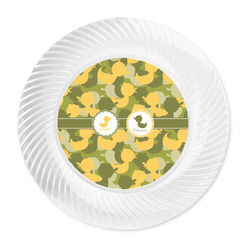 Rubber Duckie Camo Plastic Party Dinner Plates - 10" (Personalized)
