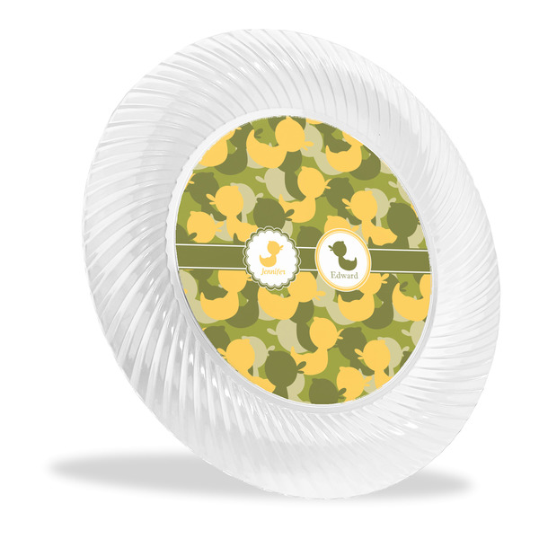 Custom Rubber Duckie Camo Plastic Party Dinner Plates - 10" (Personalized)