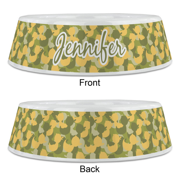 Rubber Duckie Camo Plastic Pet Bowls - Large - APPROVAL
