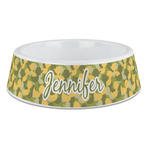 Rubber Duckie Camo Plastic Dog Bowl - Large (Personalized)