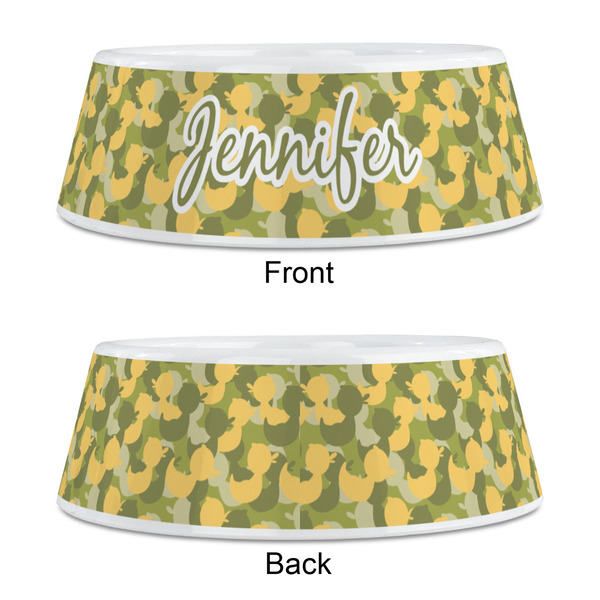 Rubber Duckie Camo Plastic Pet Bowls - Medium - APPROVAL