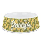 Rubber Duckie Camo Plastic Dog Bowl - Medium (Personalized)
