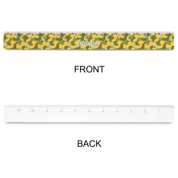 Rubber Duckie Camo Plastic Ruler - 12" - APPROVAL