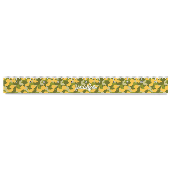 Rubber Duckie Camo Plastic Ruler - 12" - FRONT