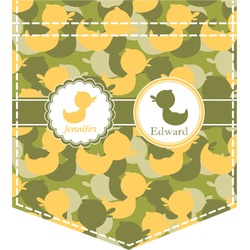 Rubber Duckie Camo Iron On Faux Pocket (Personalized)