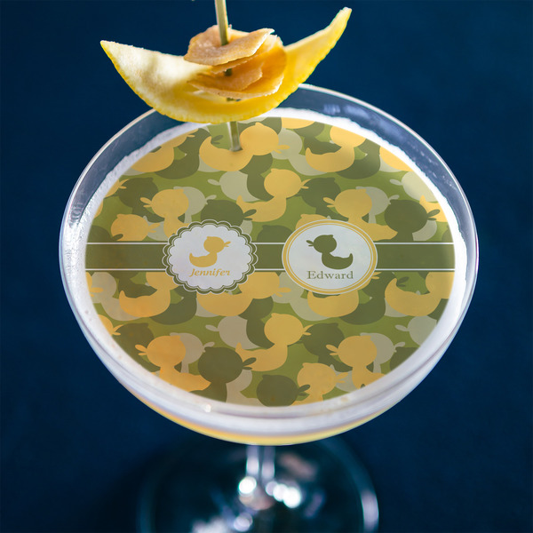 Rubber Duckie Camo Printed Drink Topper - XLarge - In Context