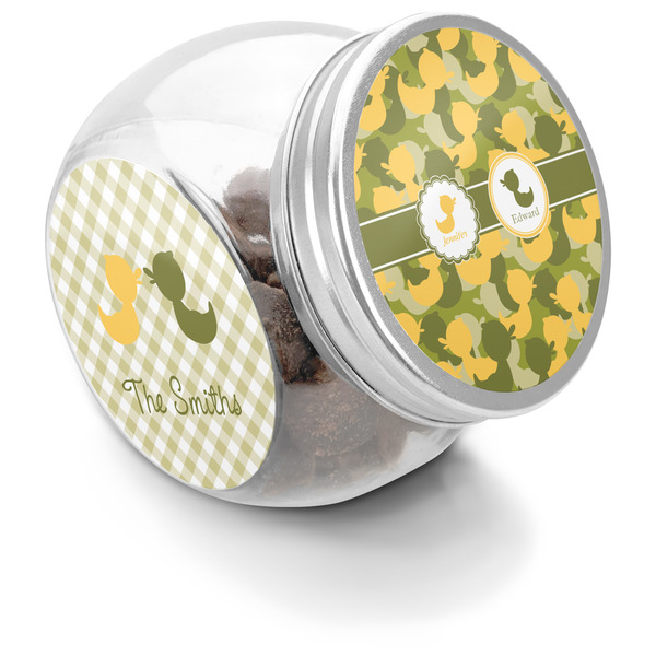 Custom Rubber Duckie Camo Puppy Treat Jar (Personalized)