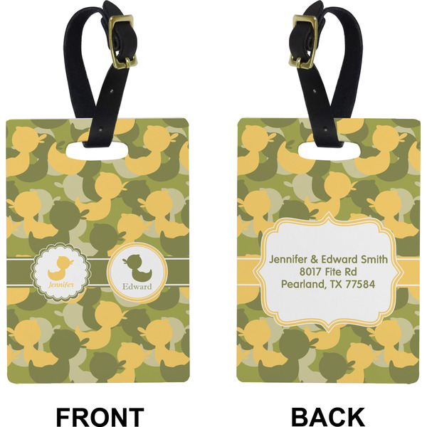 Rubber Duckie Camo Rectangle Luggage Tag (Front + Back)