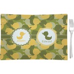 Rubber Duckie Camo Glass Rectangular Appetizer / Dessert Plate (Personalized)