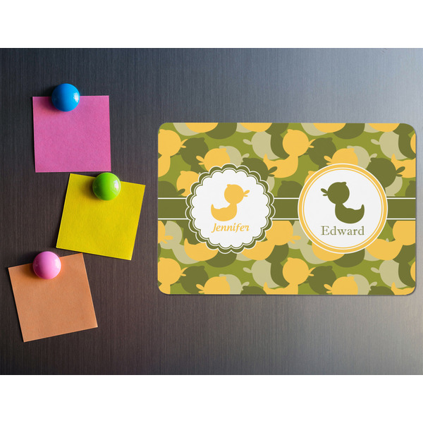 Rubber Duckie Camo Rectangular Fridge Magnet - LIFESTYLE