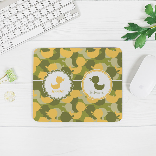 Rubber Duckie Camo Rectangular Mouse Pad - LIFESTYLE 2