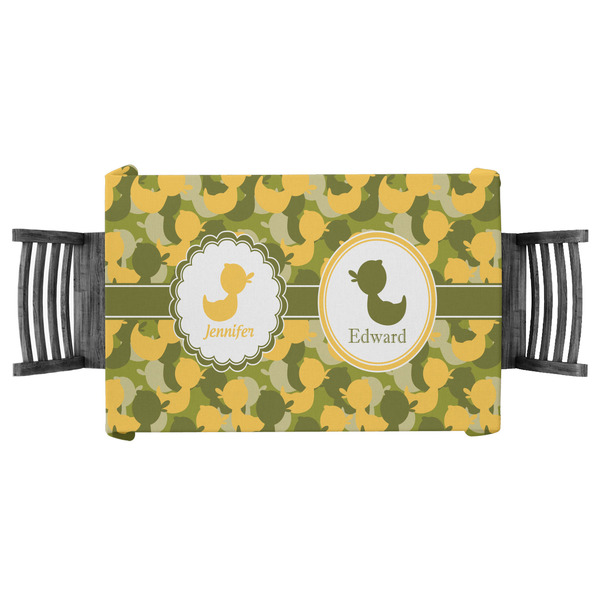 Custom Rubber Duckie Camo Tablecloth - 58"x58" (Personalized)