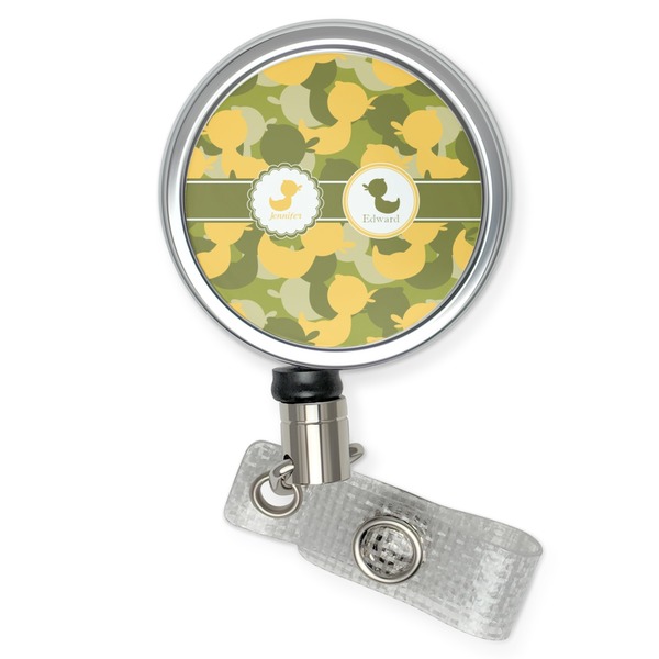Custom Rubber Duckie Camo Retractable Badge Reel (Personalized)