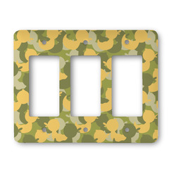 Rubber Duckie Camo Rocker Style Light Switch Cover - Three Switch