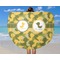 Rubber Duckie Camo Round Beach Towel - In Use
