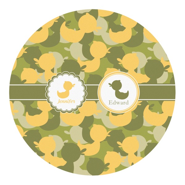 Custom Rubber Duckie Camo Round Decal - Small (Personalized)