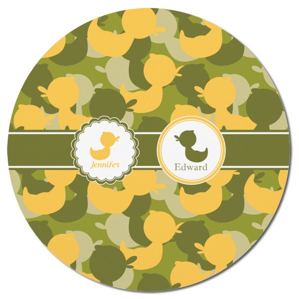 Rubber Duckie Camo Round Fridge Magnet - FRONT
